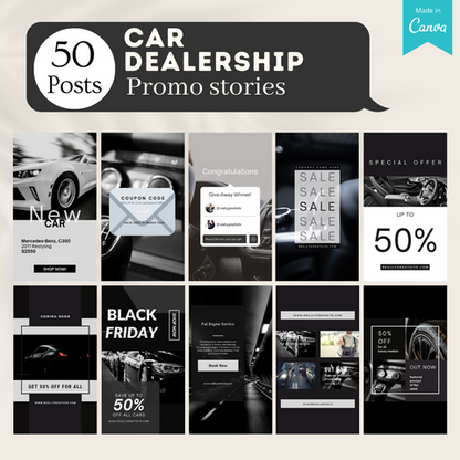 200 Car Dealership Posts - Social Media Templates