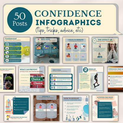 Confidence Posts - Canva Editable Templates