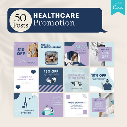 300 Healthcare Posts - Social Media Templates
