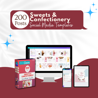 200 Sweets & Confectionery Posts - Social Media Templates
