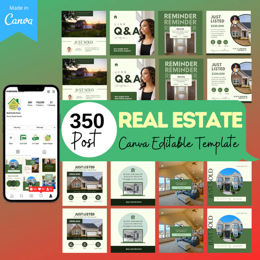 350 Real Estate - Canva Editable Templates
