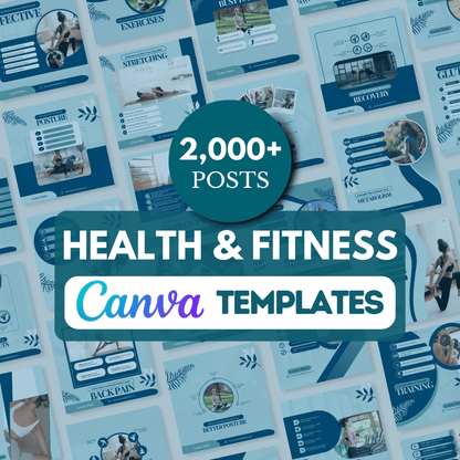 2000+ Fitness, Nutrition & Health Bundle - Social Media Templates